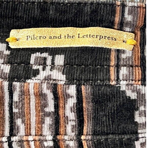 Anthropologie Pilcro & The Letter Press Patterned Corduroy Pants, Sz 26 - Picture 5 of 5